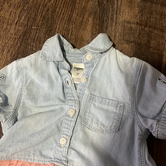 Osh kosh Denim and pink tulle dress - Picture 2 of 2
